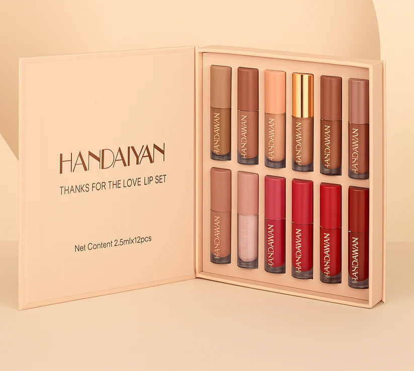 Velvet Matte Liquid Lipstick Set 12Pcs